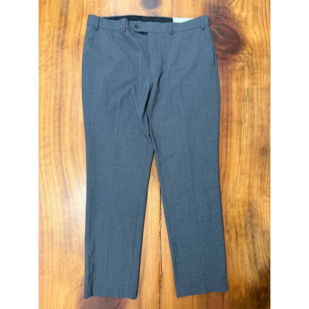 NEW Calvin Klein Mens Pants 36 x 30 Skinny Dress Flat Front Polyester Rayon B3-9